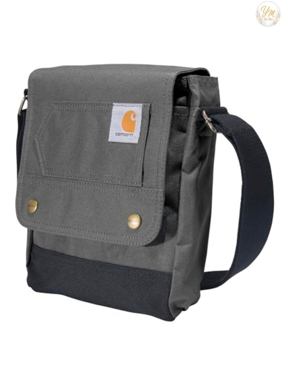 Carhartt Crossbody Snap Bag with Flap Over Snap Closure, Adjustable Shoulder